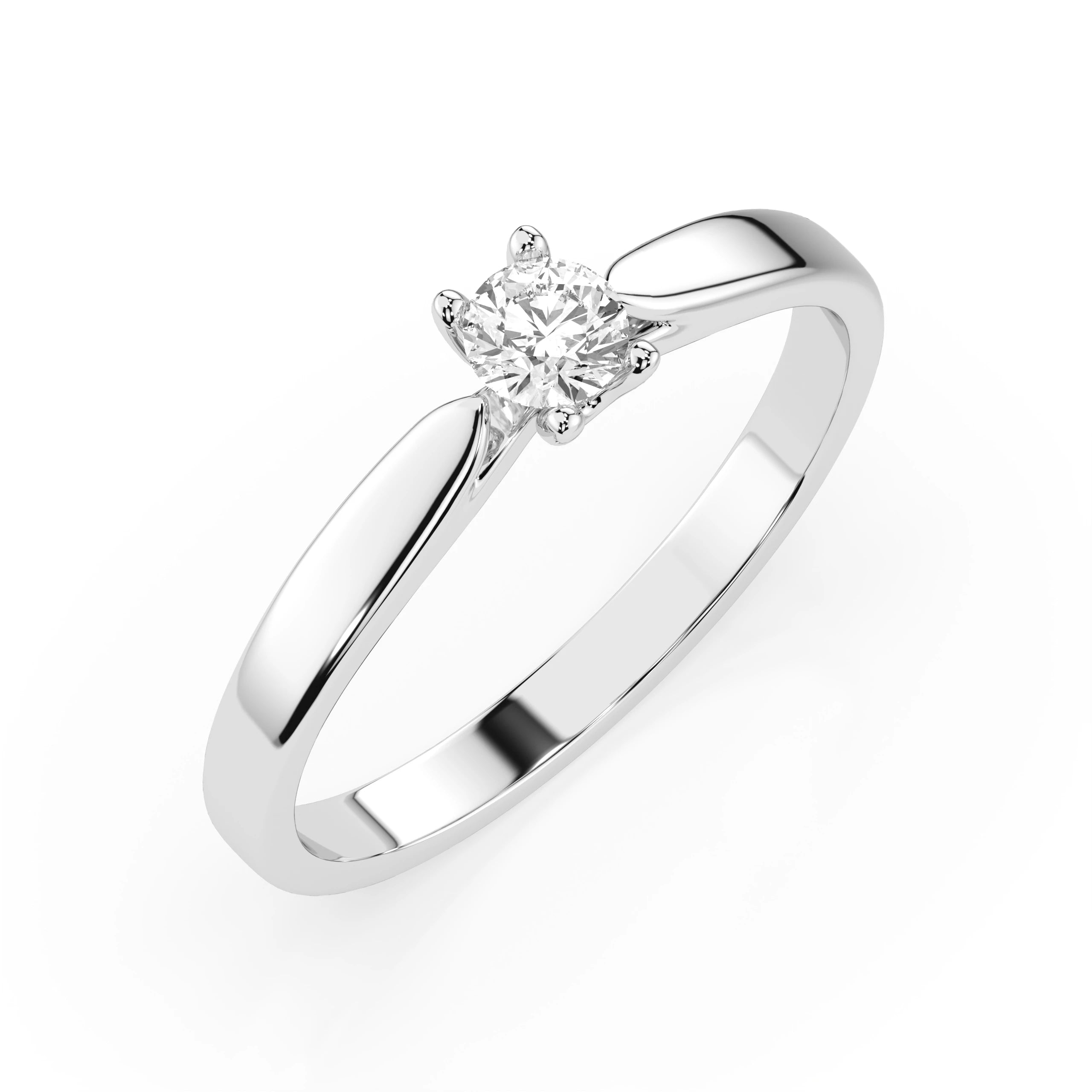 Solitaire Ring (Round), 0.15 ct — 101-10046(3.4)