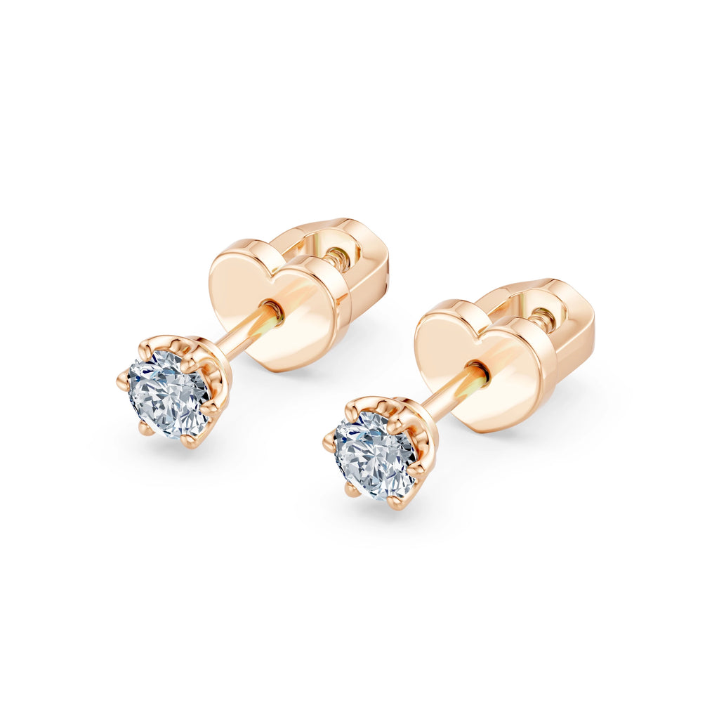Solitaire Butterfly Earring, 0.3 ct — 102-10040/1(3.4)