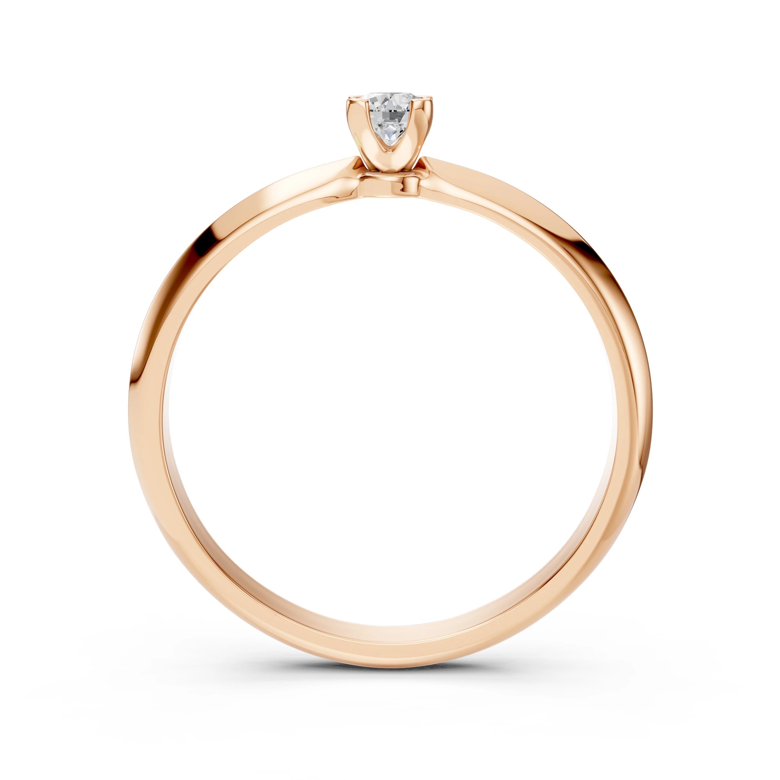 Solitaire Ring (Round), 0.15 ct — 101-10089(3.4)