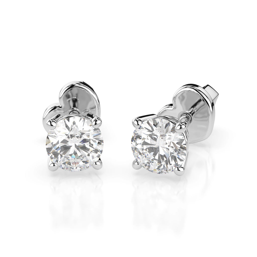 Solitaire Butterfly Earring (Round), 0.4 ct — 102-10012/1(3.7)