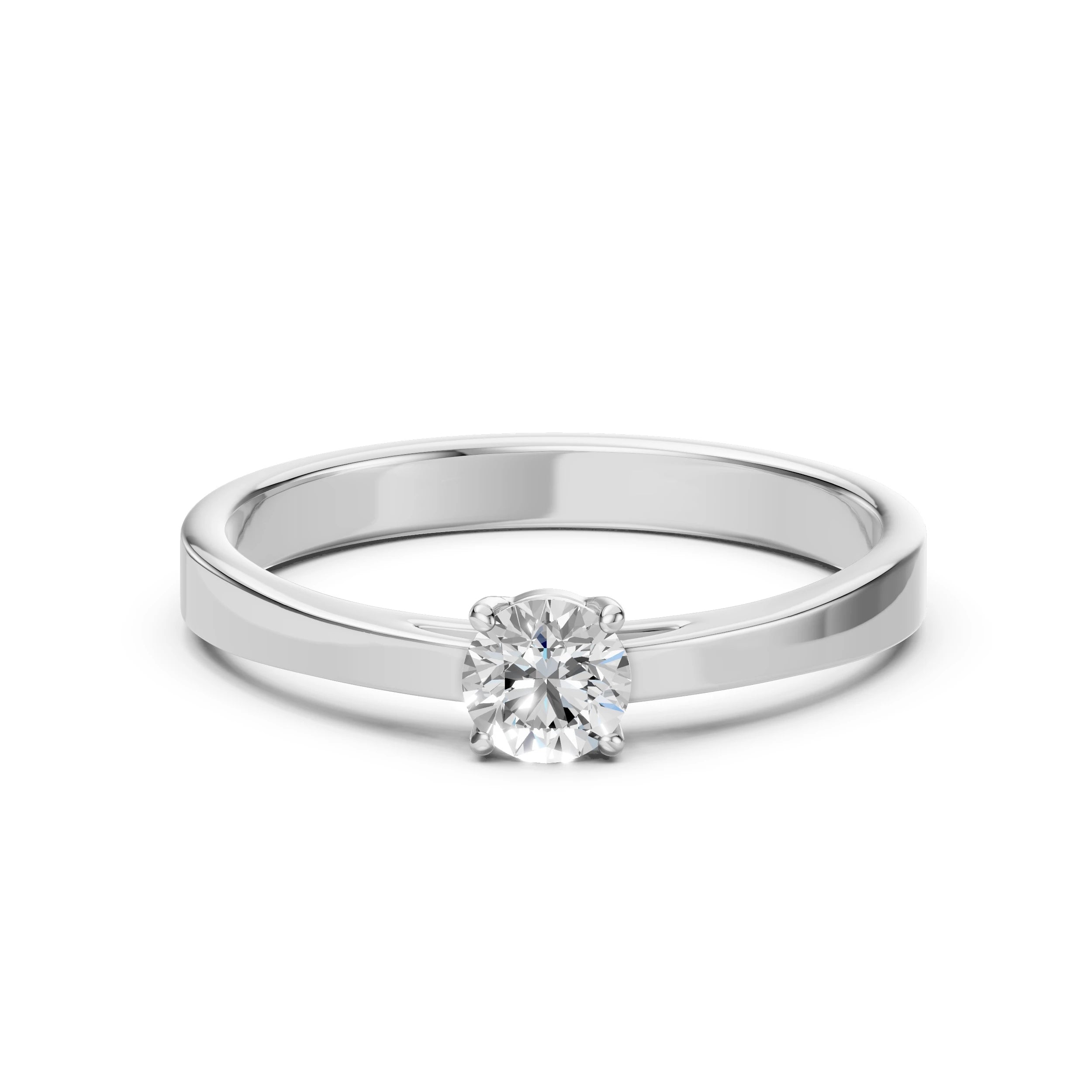 Solitaire Ring (Round), 0.45 ct — 101-10012/1(4.8)