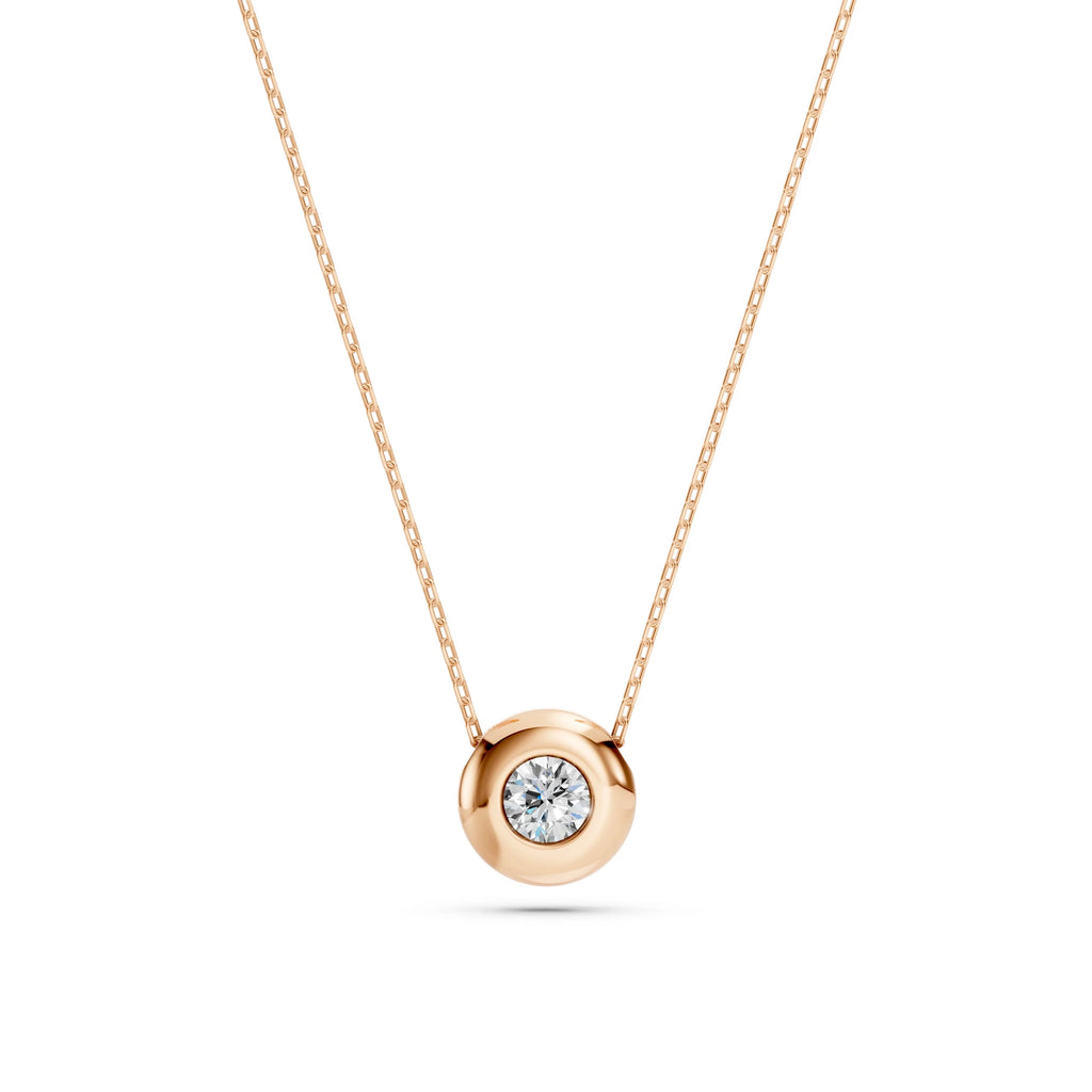Solitaire Necklace (Round), 0.15 ct — 104-10007(3.4)