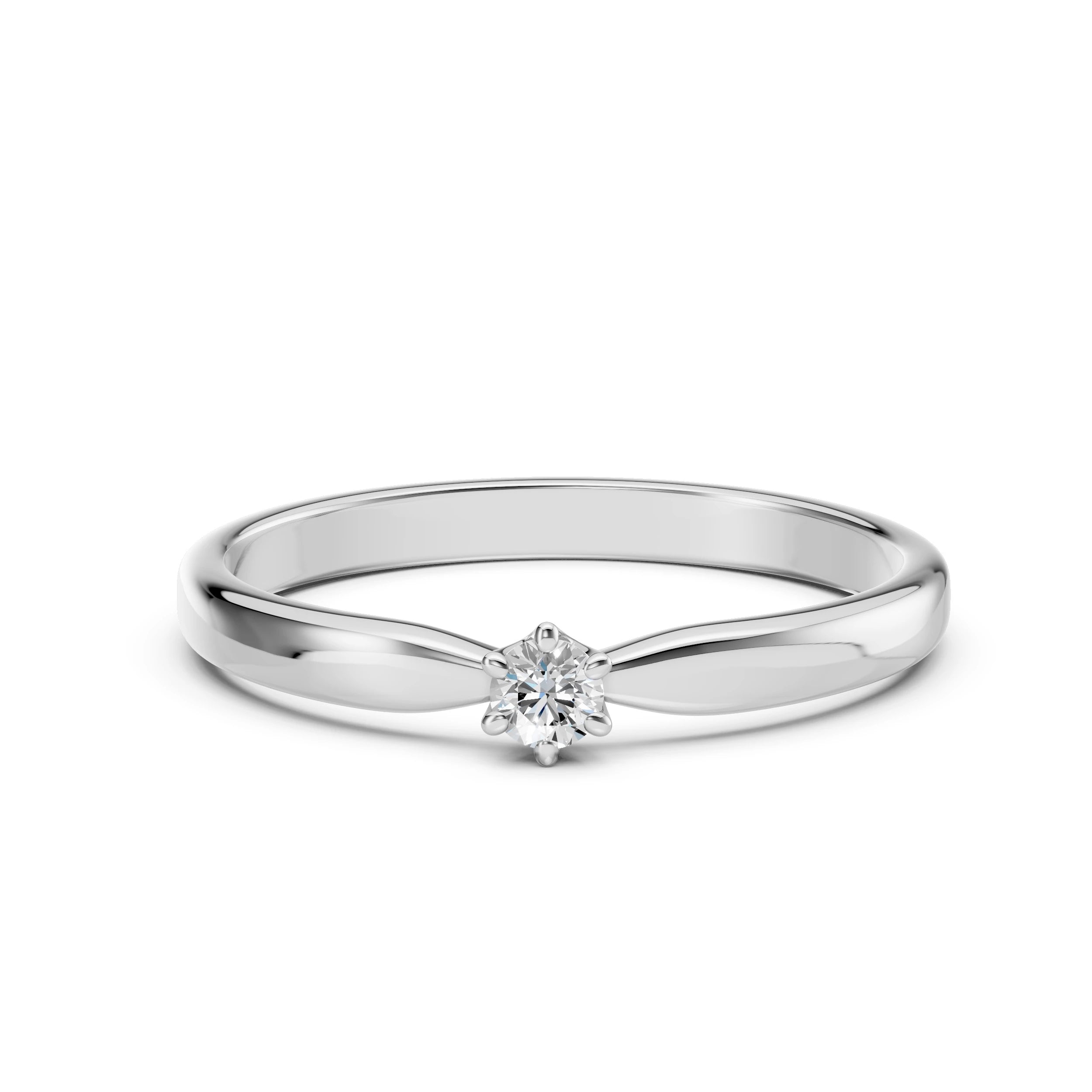 Solitaire Ring (Round), 0.1 ct — 101-10040(3.0)