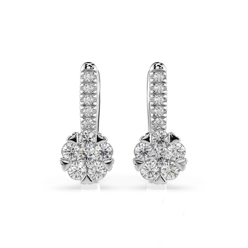 Illusion Earring (Round), 0.12 ct — 102-10015/4(2.5)