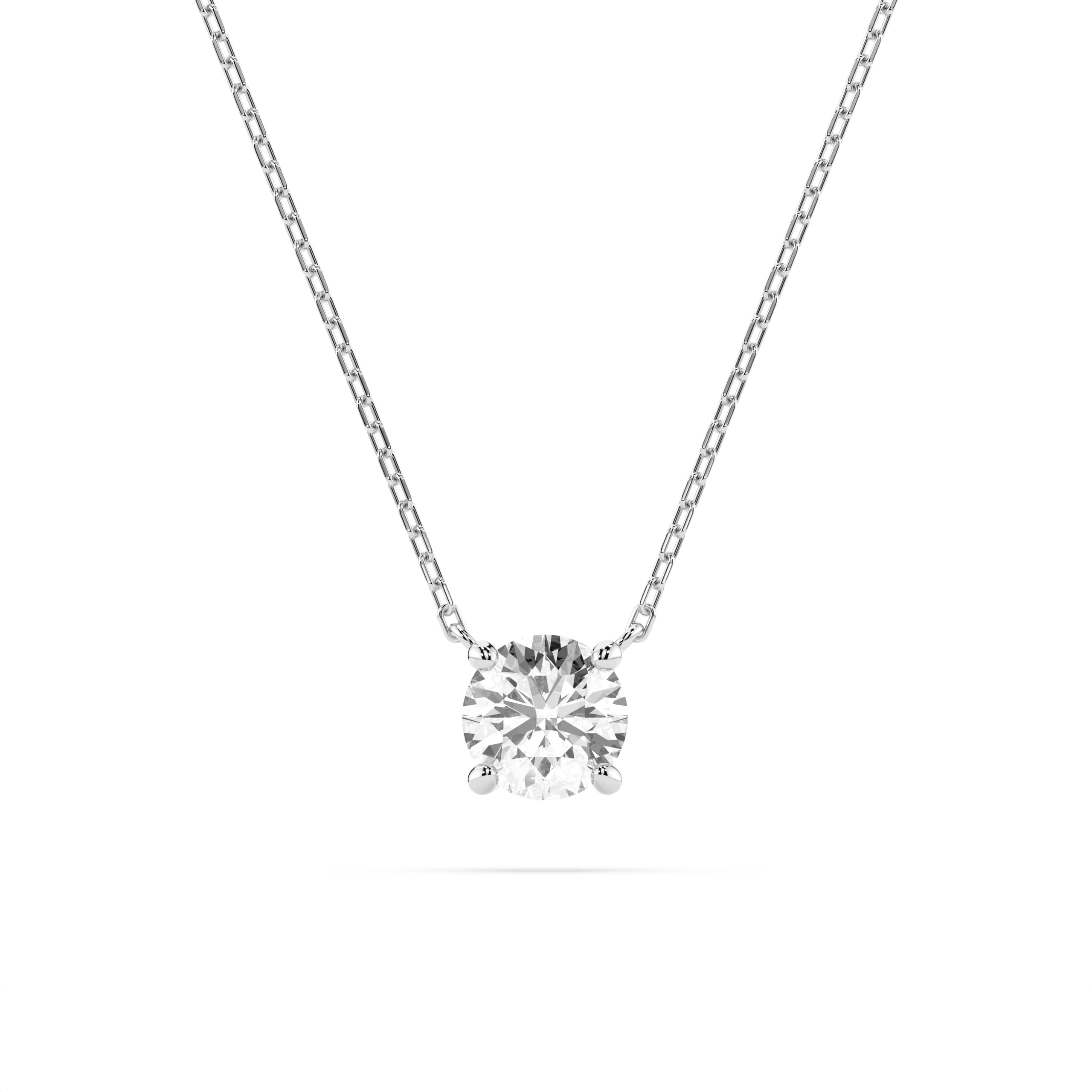 Solitaire Necklace (Round), 0.25 ct — 104-10040(4.0)