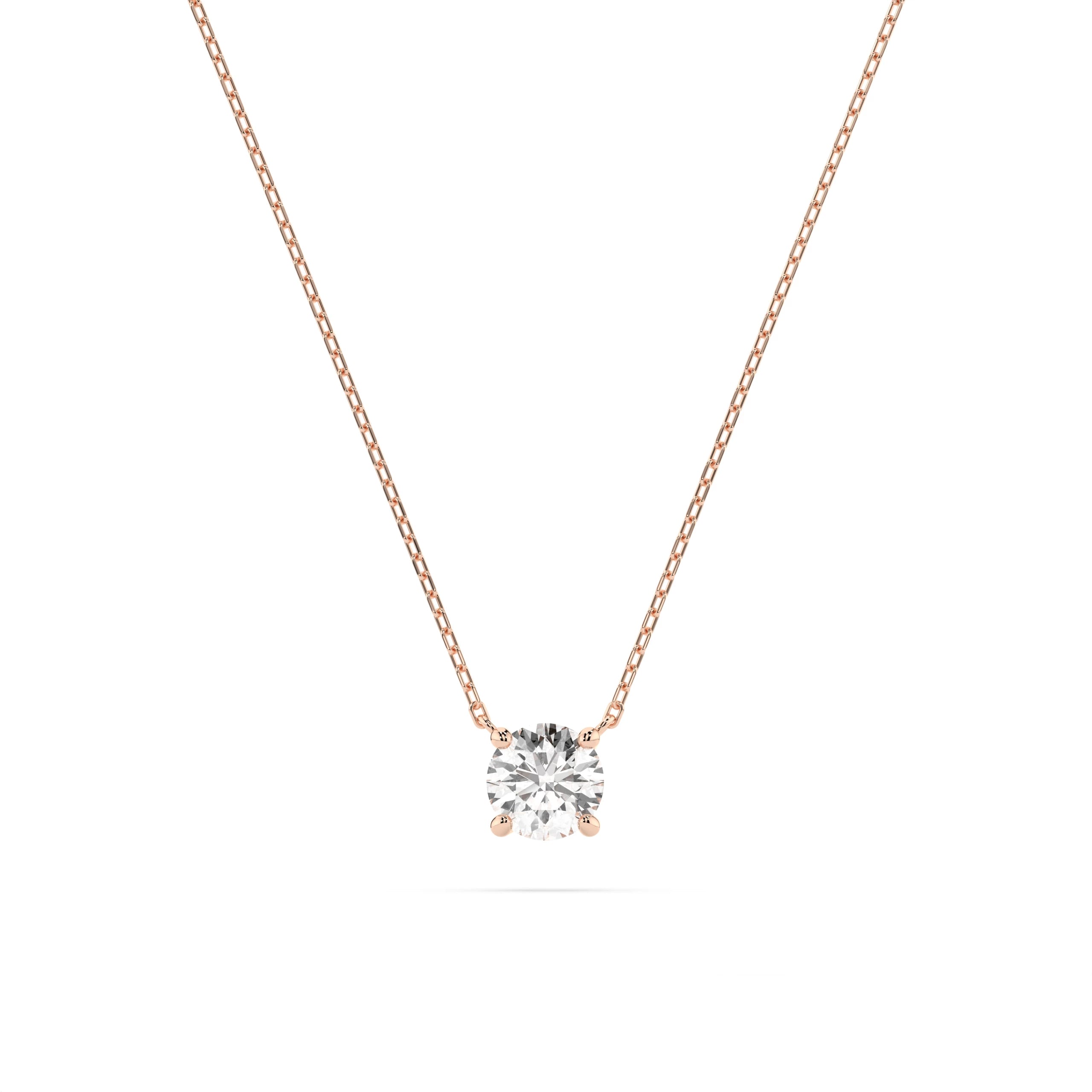 Solitaire Necklace (Round), 0.3 ct — 104-10040(4.2)