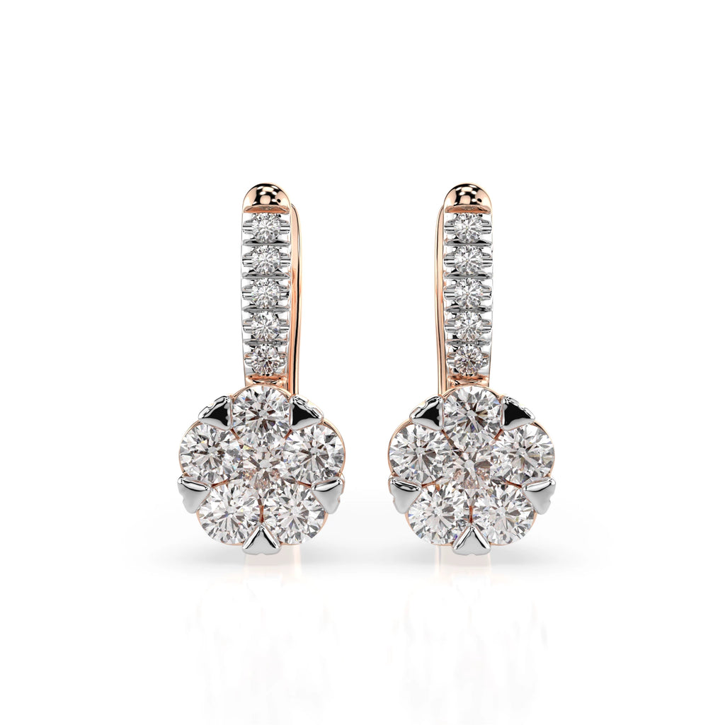 Illusion Earring (Round), 0.2 ct — 102-10015/4(3.0)