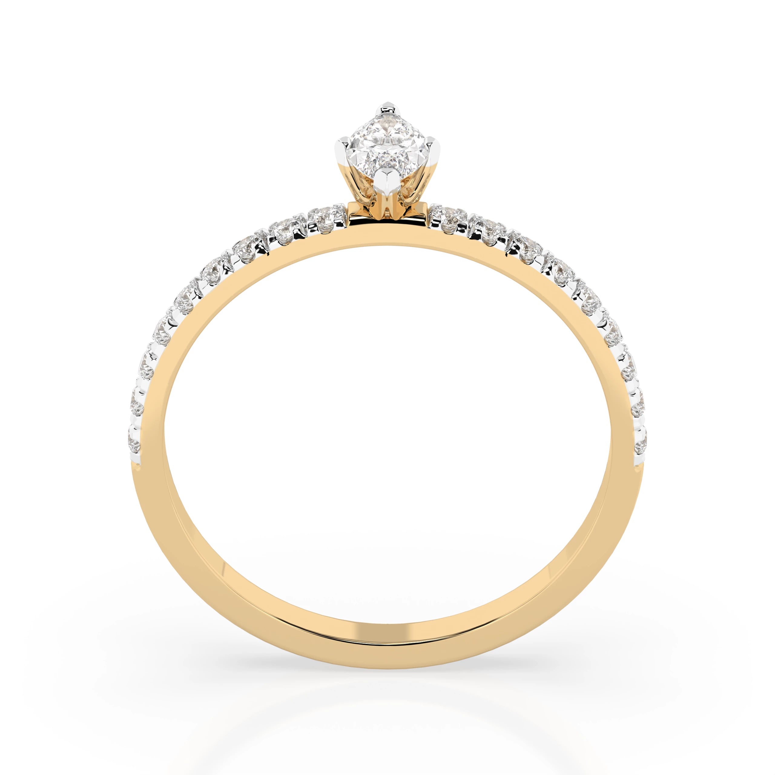 Solitaire Eternity Ring (Marquise), 0.15 ct — 101-10181/4(0.15)MARQUISE