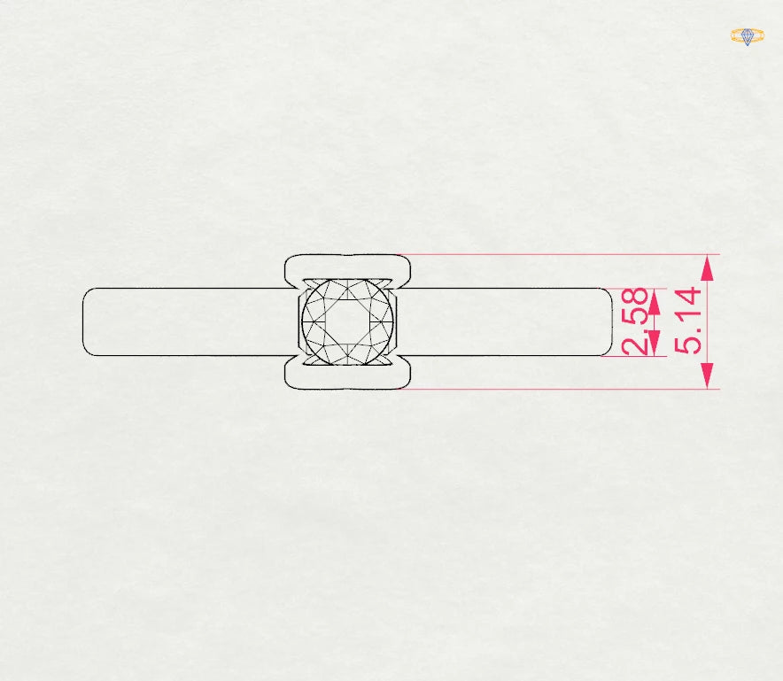 Solitaire Ring (Round), 0.15 ct — 101-10013(3.4)