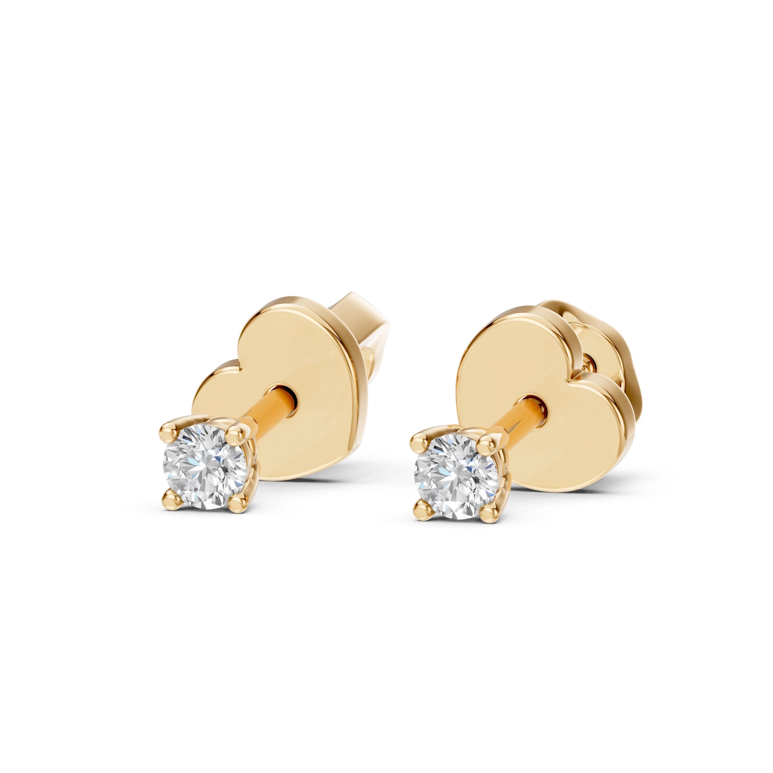 Solitaire Butterfly Earring (Round), 0.12 ct — 102-10012/1(2.5)