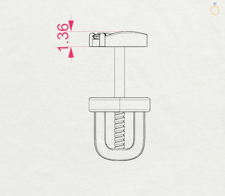 Minimalism Earring (Round), 0.05 ct — 102-10061