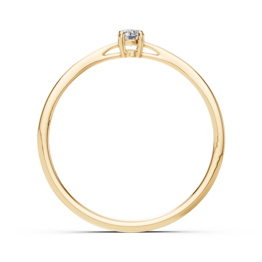 Solitaire Ring (Round), 0.1 ct — 101-10012/1(3.0)