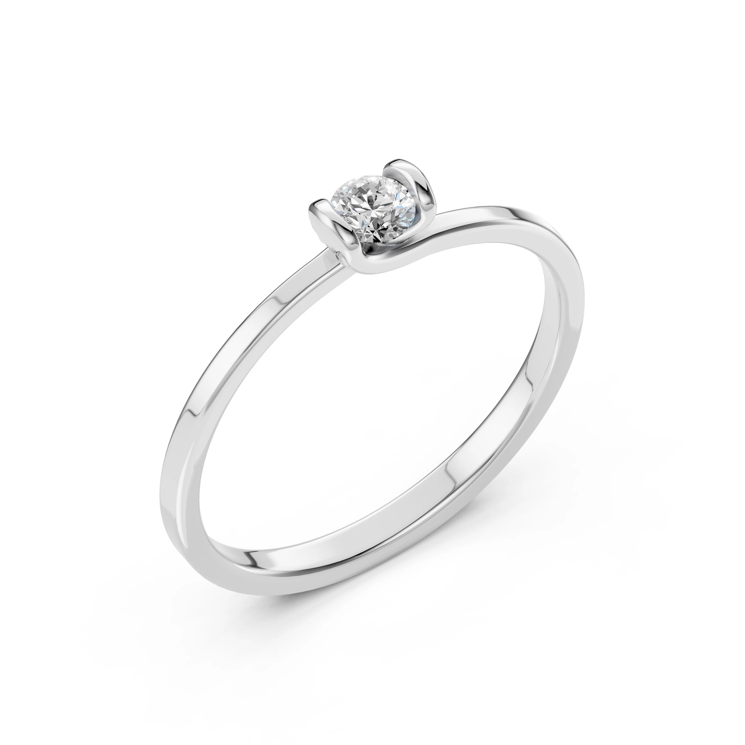 Solitaire Ring (Round), 0.2 ct — 101-10016(3.7)