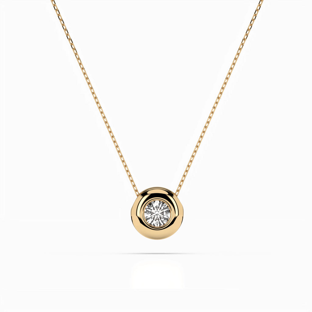 Solitaire Necklace (Round), 0.25 ct — 104-10007(4.0)