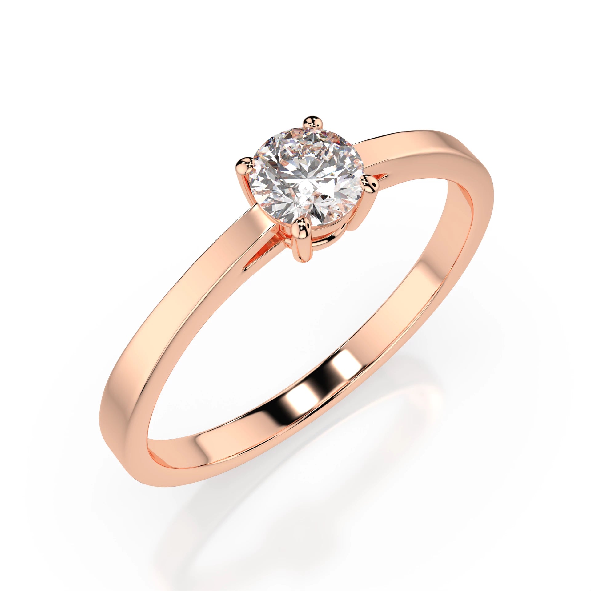 Solitaire Ring (Round), 0.25 ct — 101-10012/1(4.0)