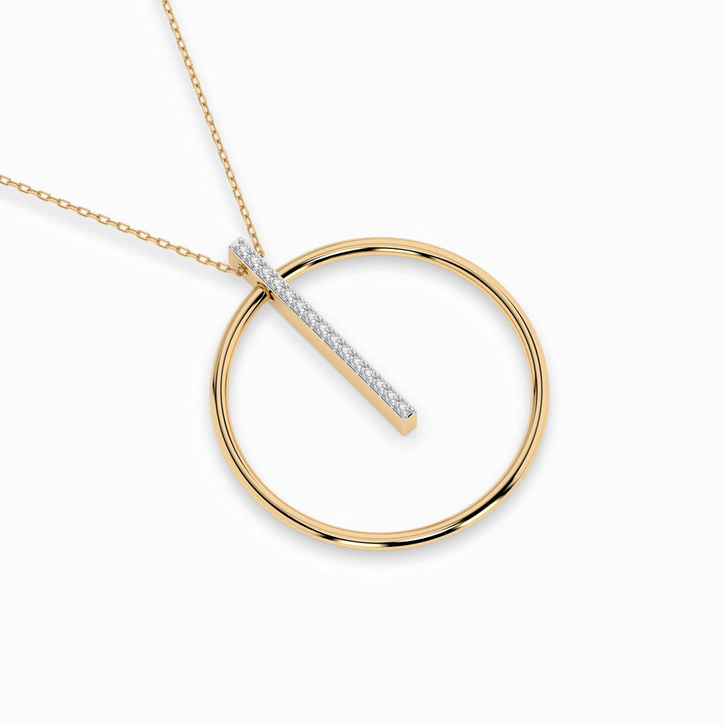 Minimalism Necklace (Round), 0.09 ct — 104-10047