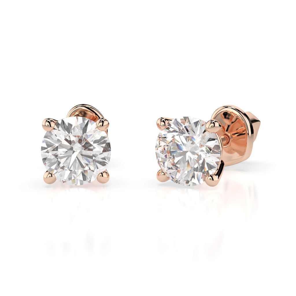Solitaire Butterfly Earring (Round), 0.8 ct — 102-10012/1(4.7)
