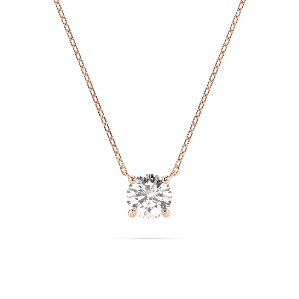 Solitaire Necklace (Round), 0.25 ct — 104-10040(4.0)