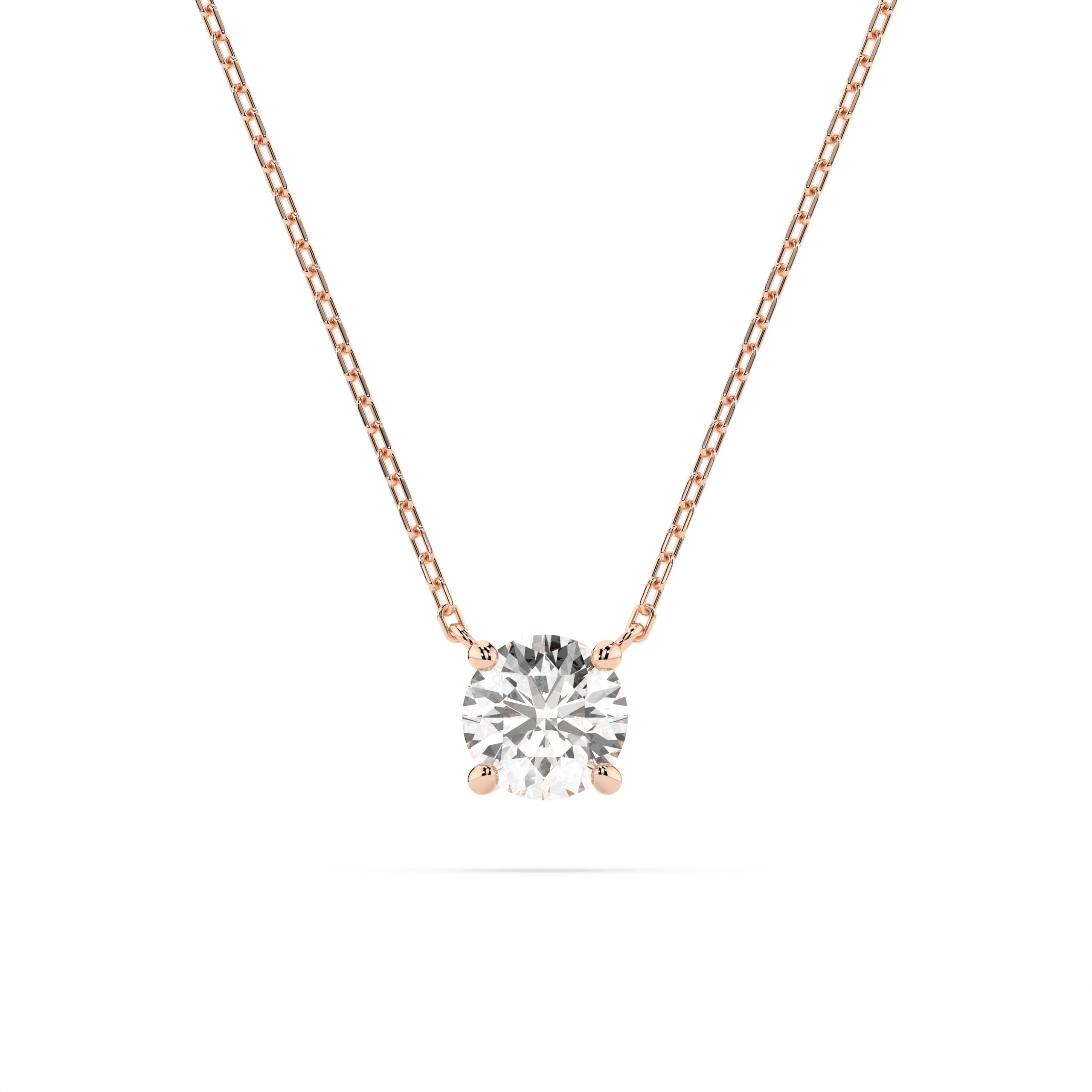Solitaire Necklace (Round), 0.25 ct — 104-10040(4.0)