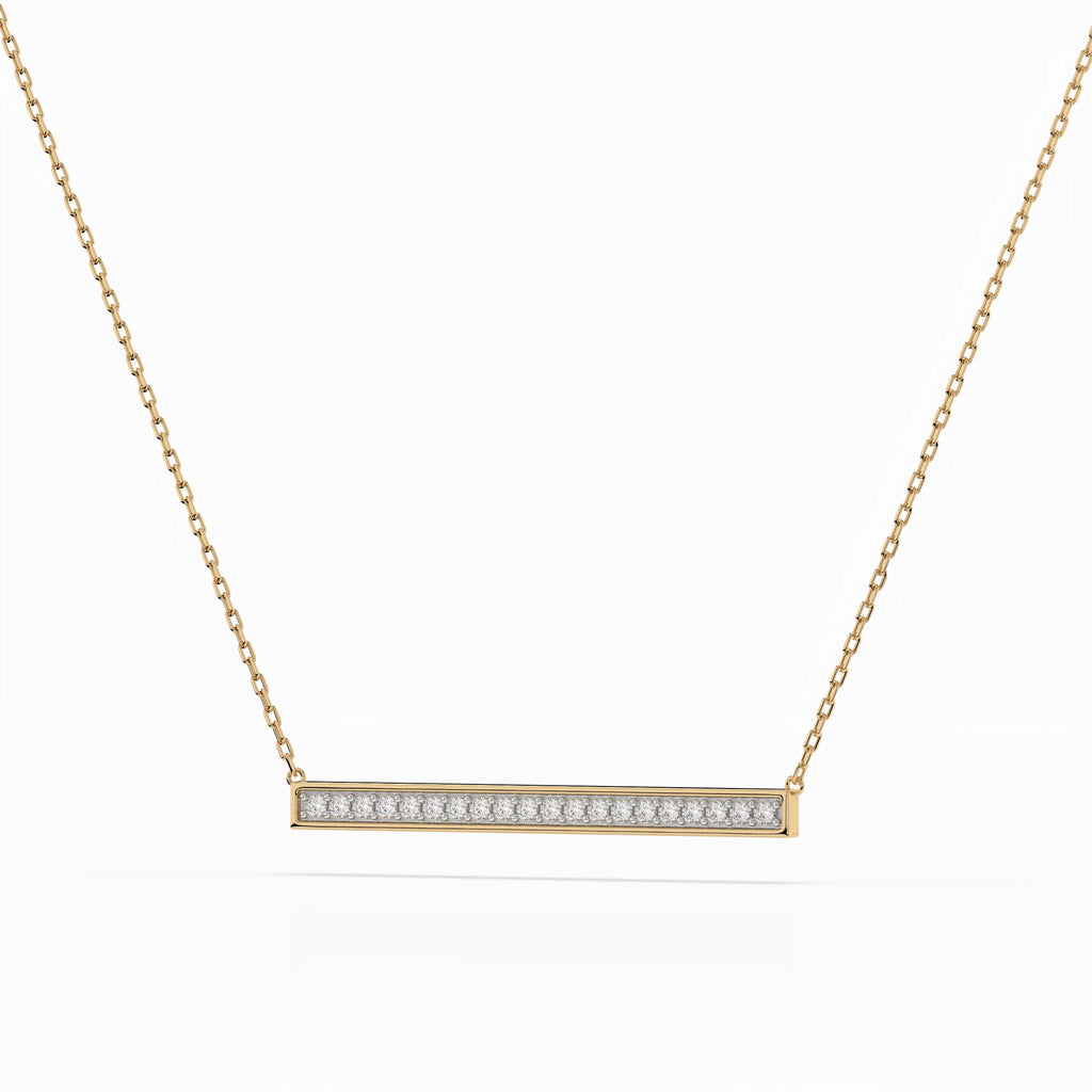 Minimalism Necklace (Round), 0.12 ct — 104-10024