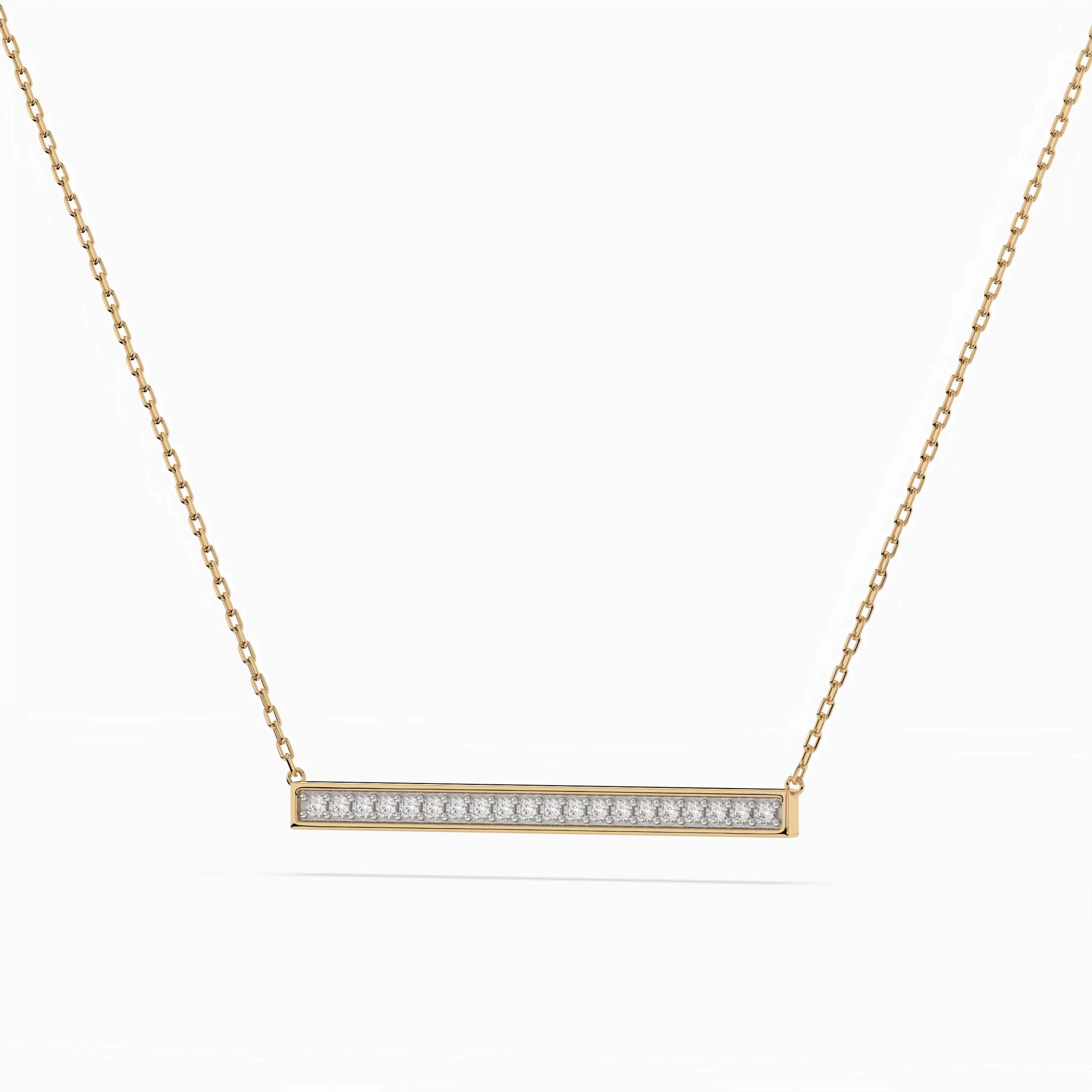 Minimalism Necklace (Round), 0.12 ct — 104-10024