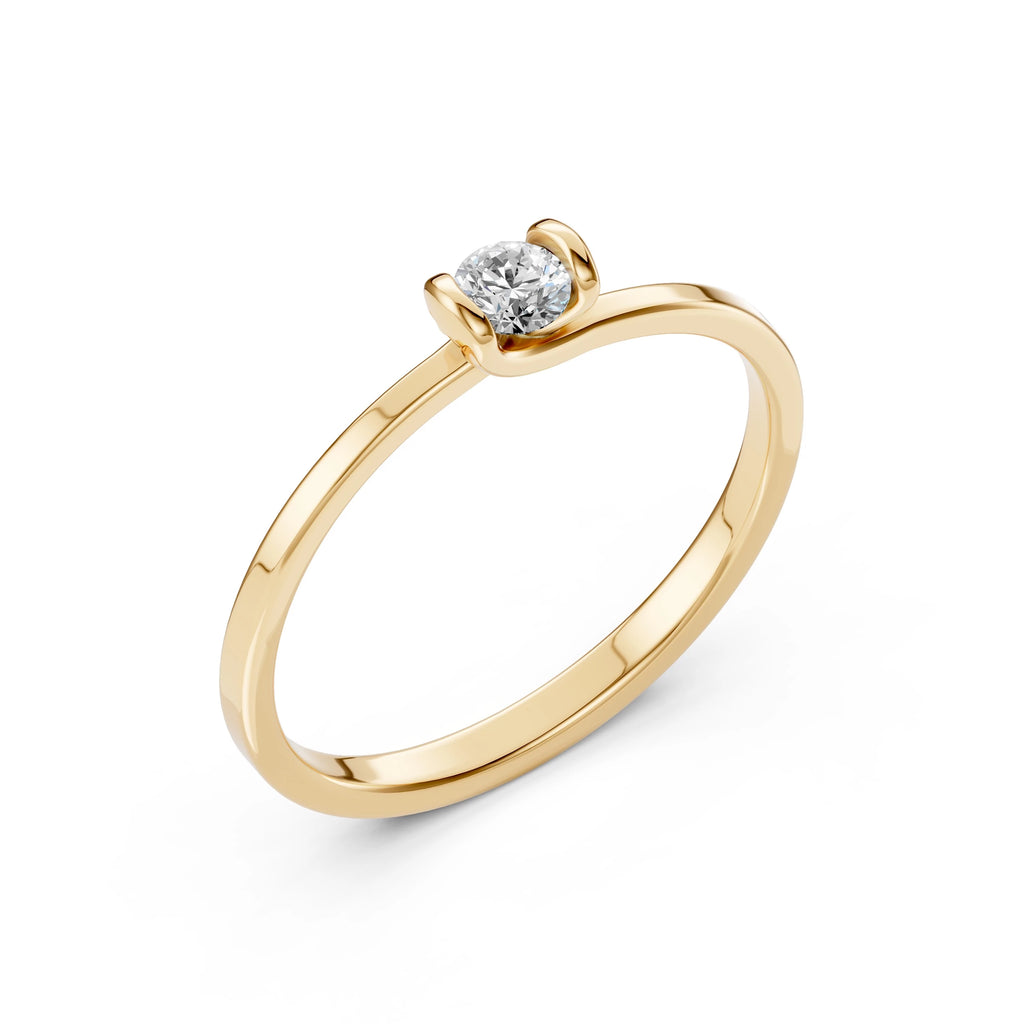 Solitaire Ring (Round), 0.15 ct — 101-10016(3.4)