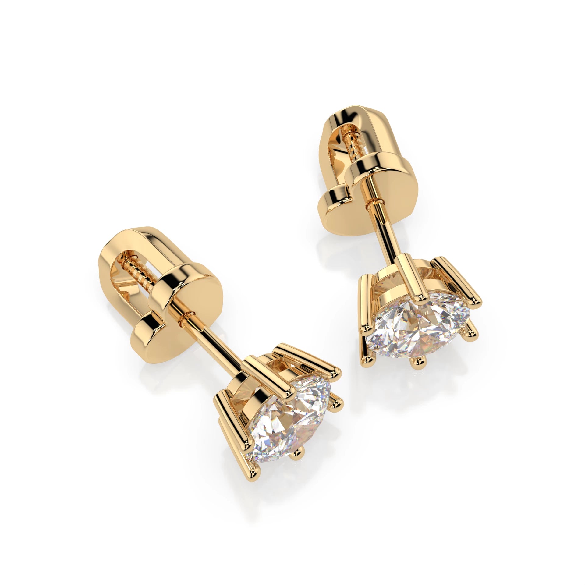 Solitaire Butterfly Earring (Round), 0.8 ct — 102-10151(4.7)