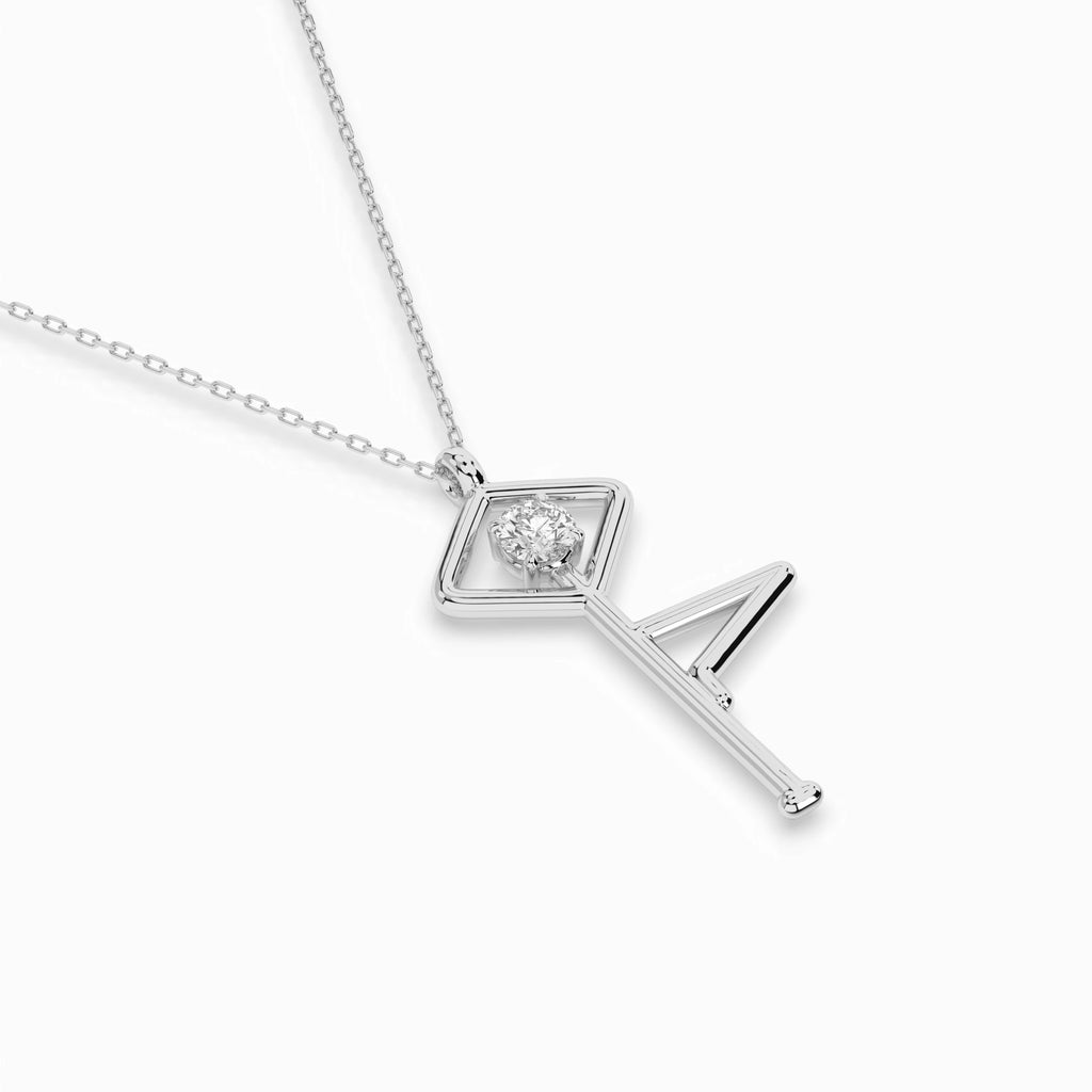 Minimalism Necklace (Round), 0.1 ct — 104-10063