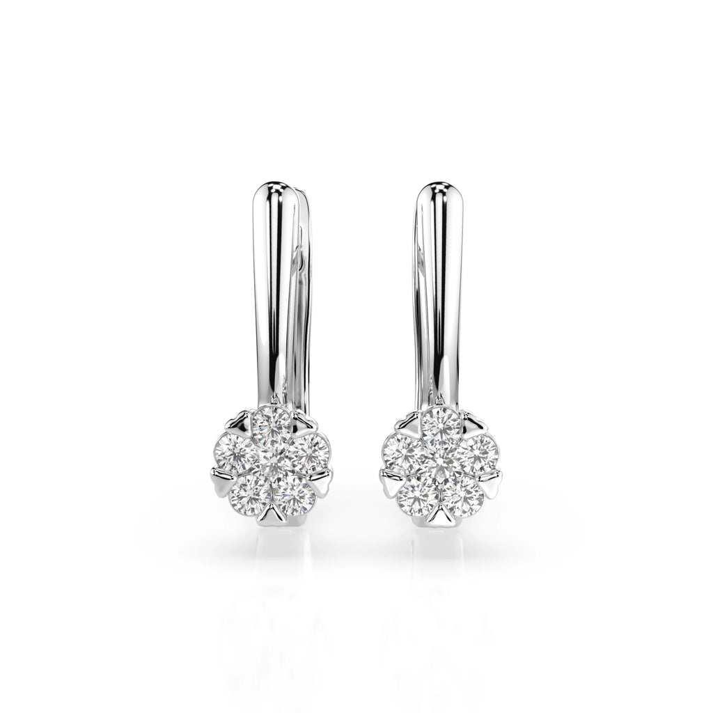Illusion Earring (Round), 0.06 ct — 102-10015/1(2.0)