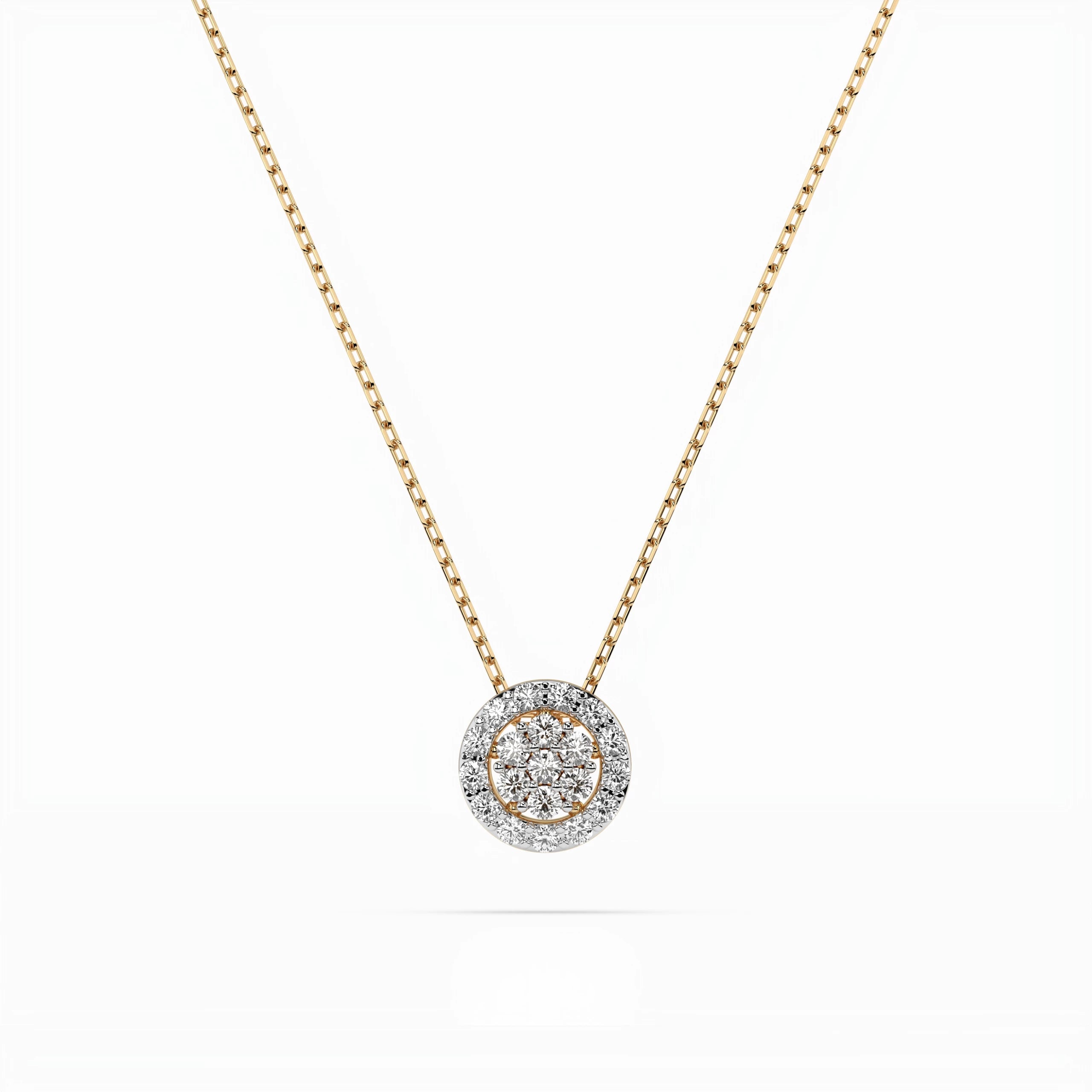 Illusion Necklace (Round), 0.08 ct — 104-10038