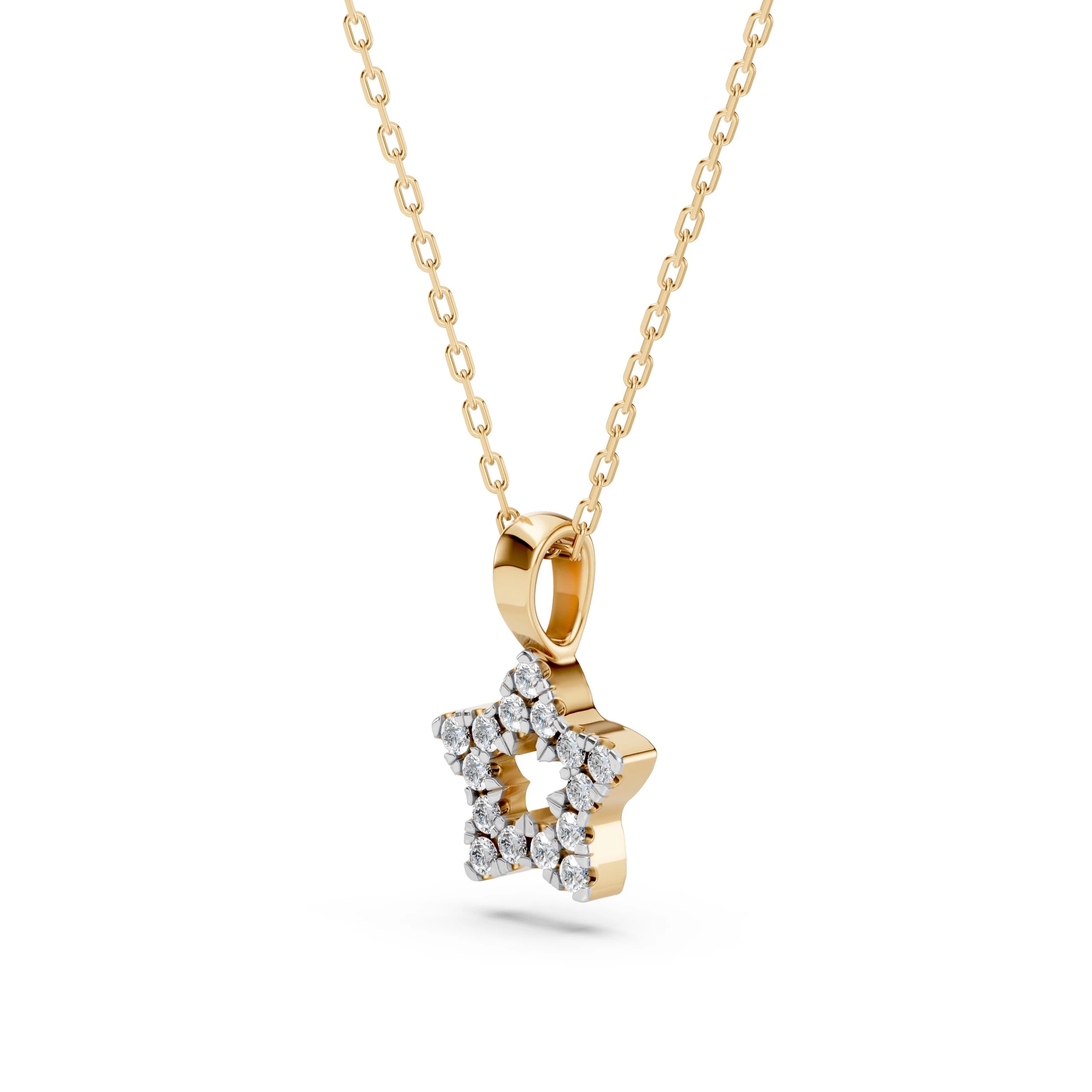 Minimalism Necklace (Round), 0.08 ct — 104-10078