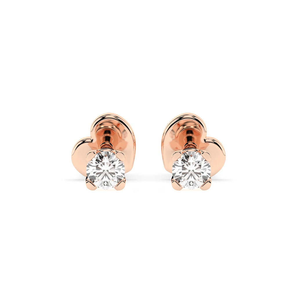 Solitaire Butterfly Earring (Round), 0.3 ct — 102-10089/2(3.4)