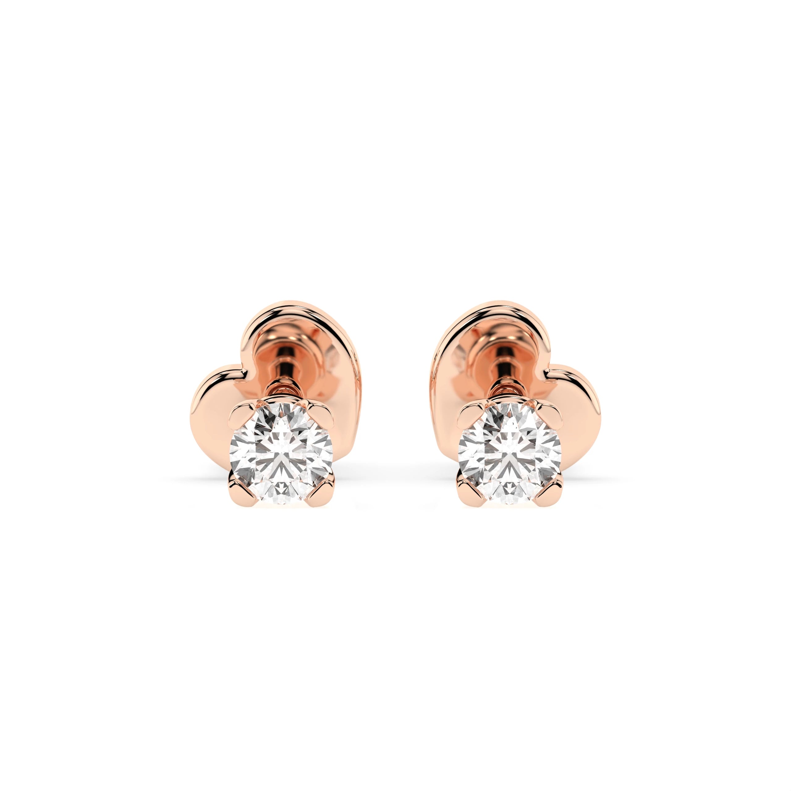 Solitaire Butterfly Earring (Round), 0.3 ct — 102-10089/2(3.4)