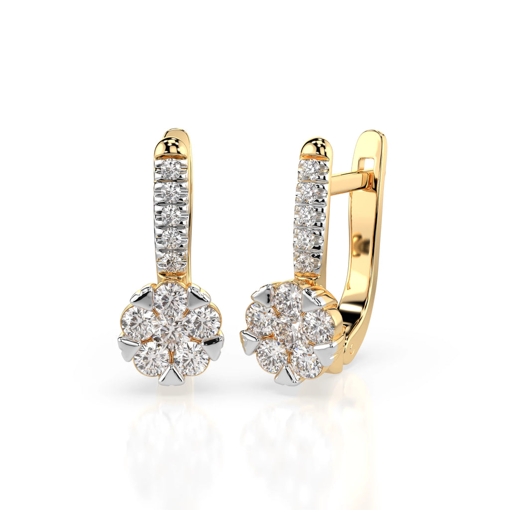 Illusion Earring (Round), 0.12 ct — 102-10015/4(2.5)