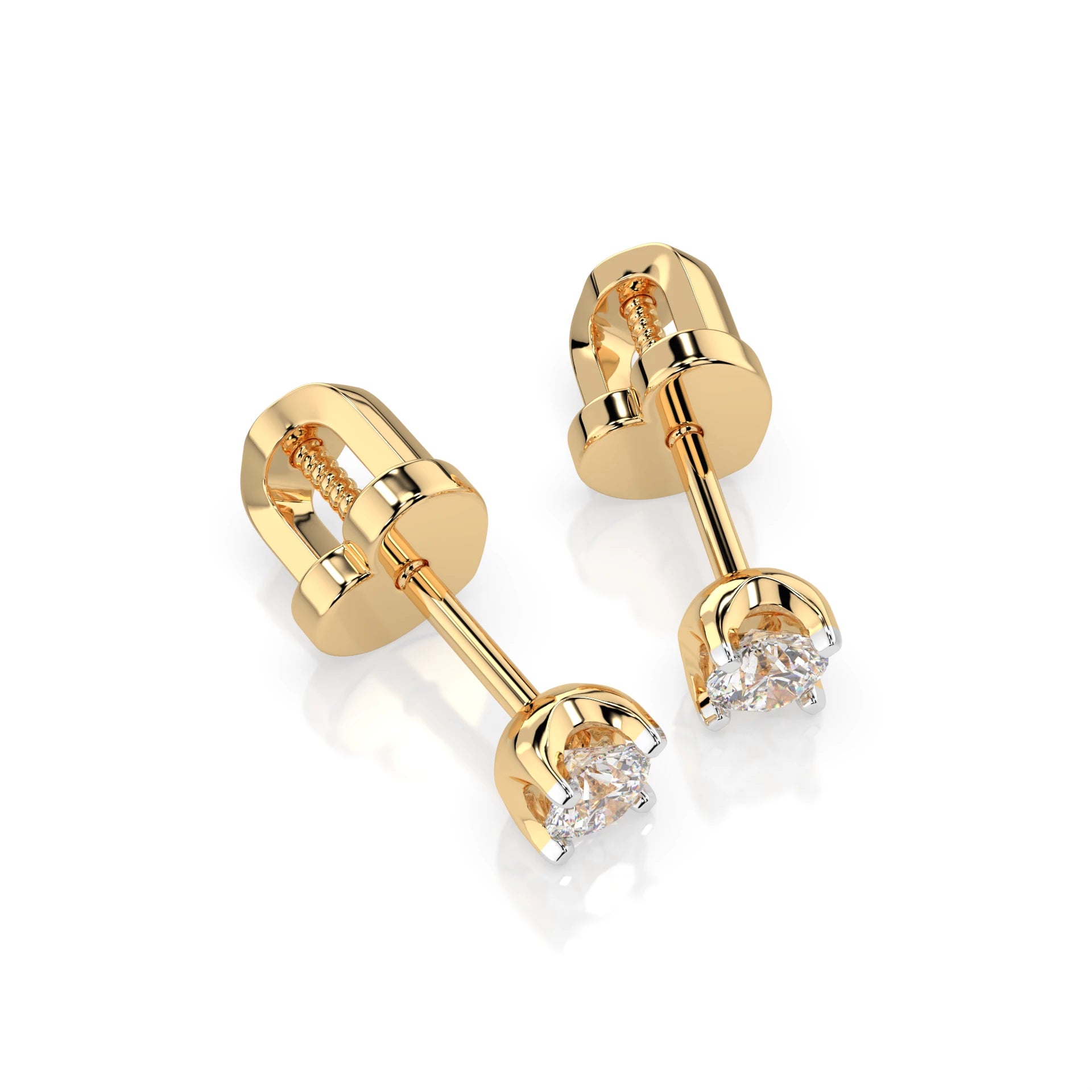 Solitaire Butterfly Earring (Round), 0.2 ct — 102-10020(3.0)