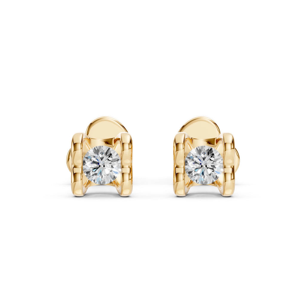 Solitaire Butterfly Earring (Round), 0.2 ct — 102-10013/2(3.0)