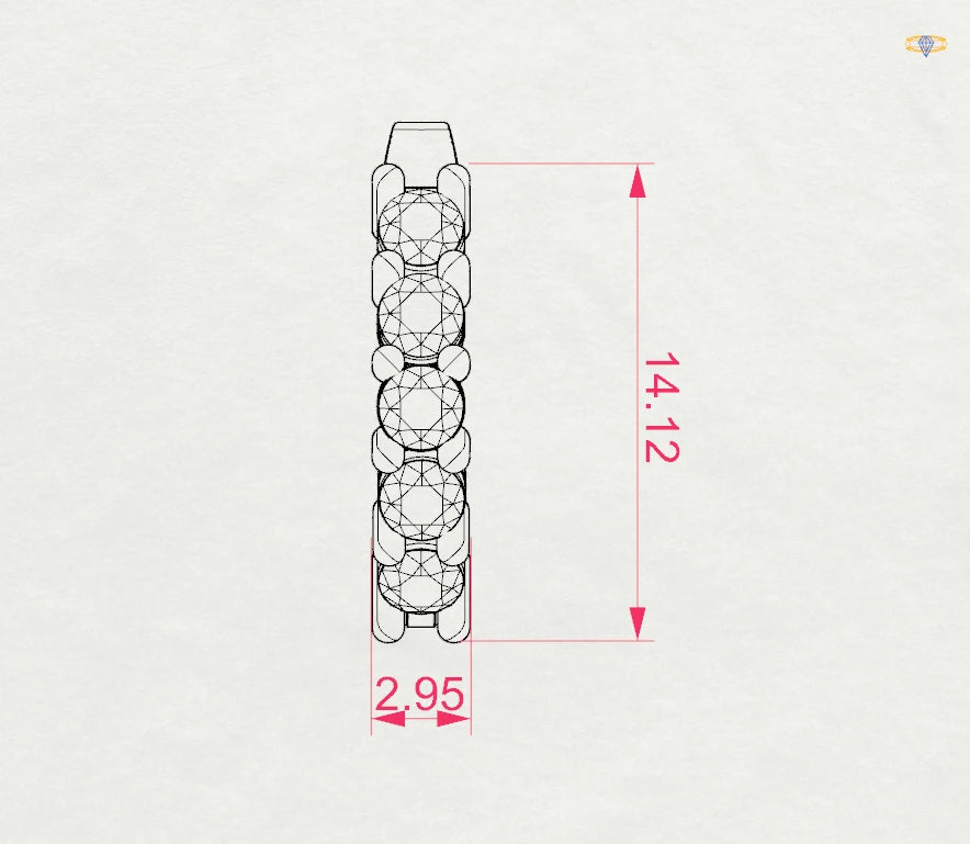 Eternity Earring (Round), 0.6 ct — 102-10098(2.5)