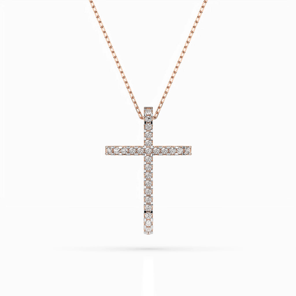 Minimalism Necklace (Round), 0.14 ct — 104-10026