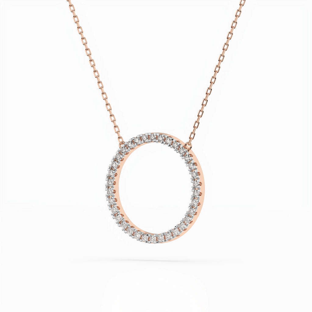 Minimalism Necklace (Round), 0.2 ct — 104-10023