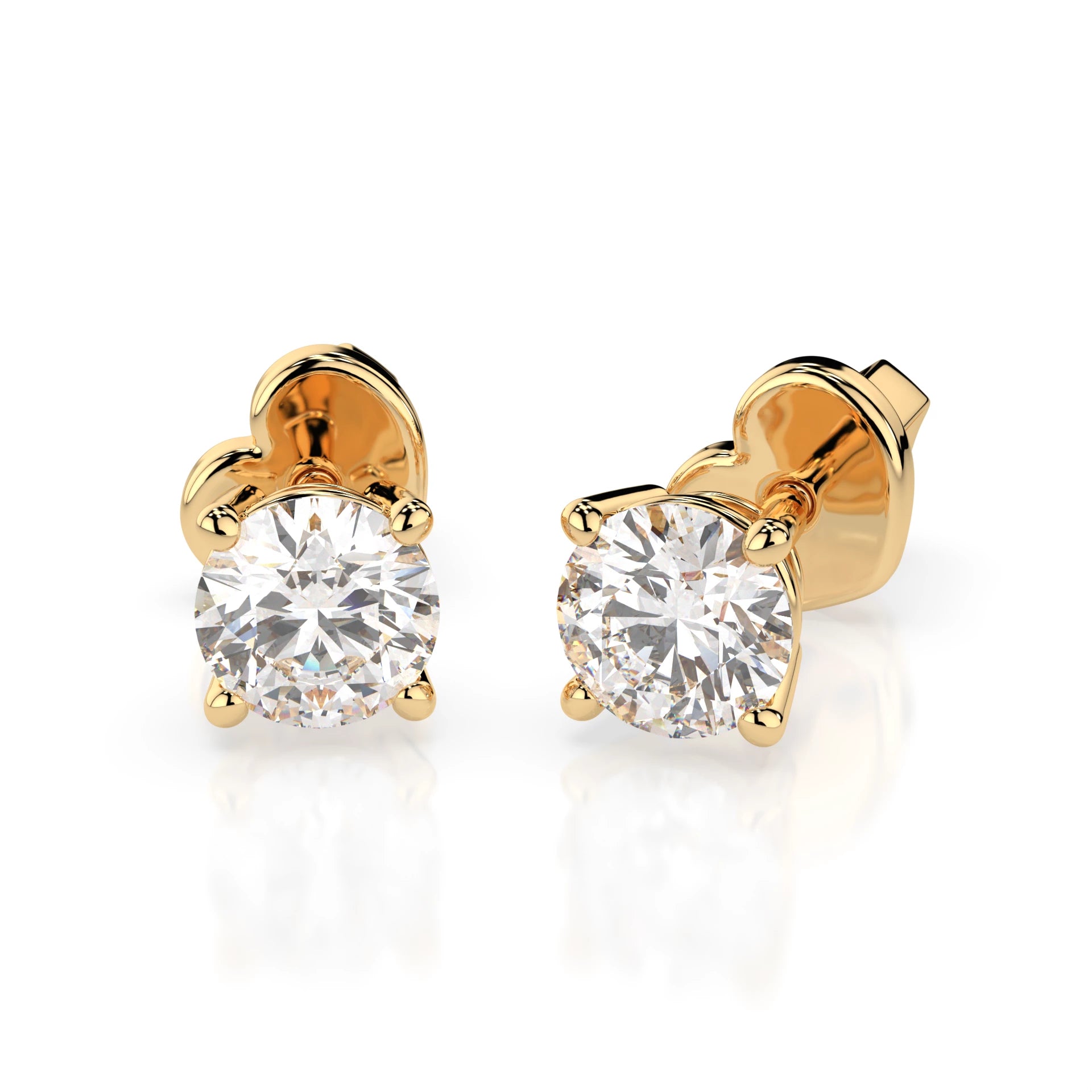 Solitaire Butterfly Earring (Round), 0.5 ct — 102-10012/1(4.0)