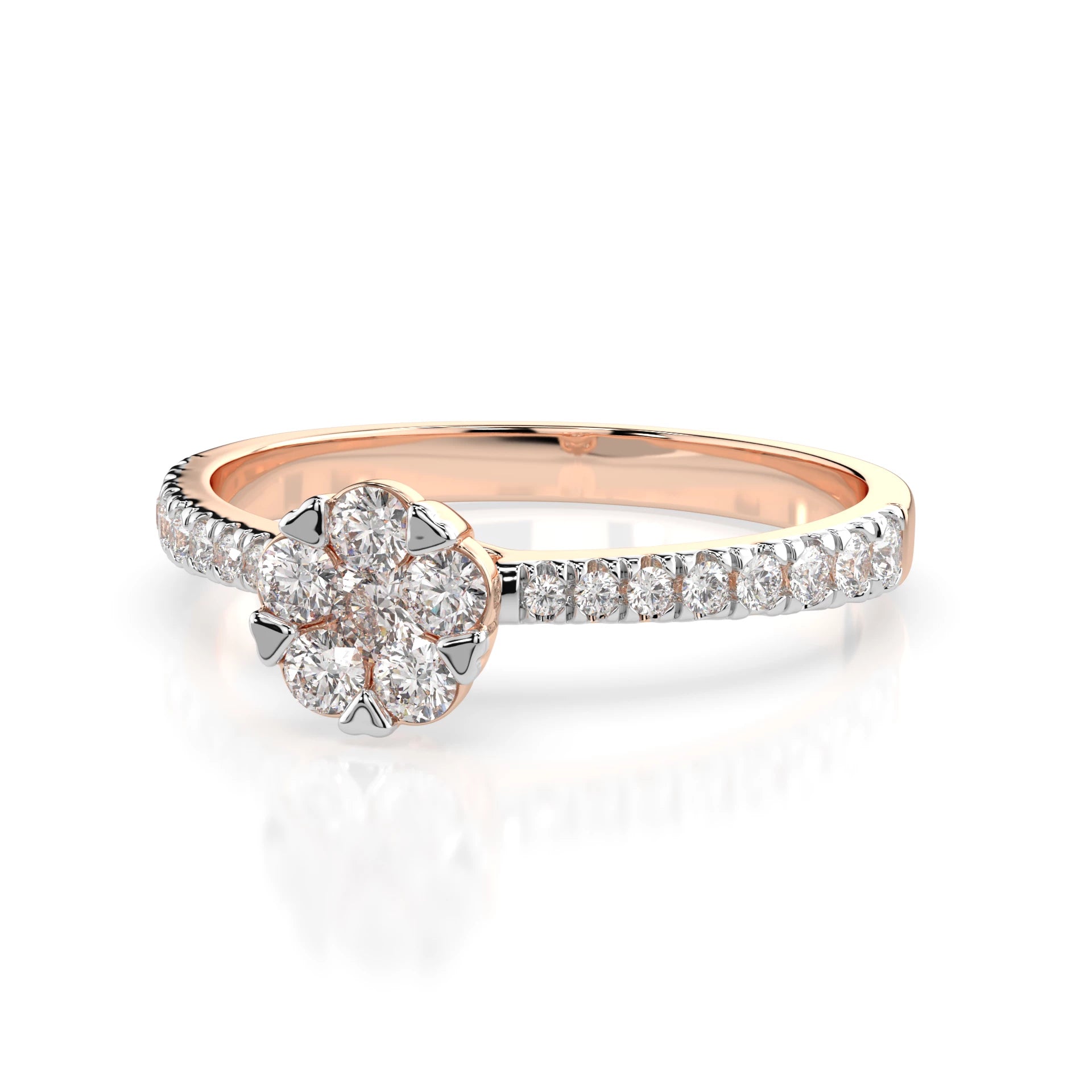 Illusion Ring (Round), 0.06 ct — 101-10015/4(2.5)