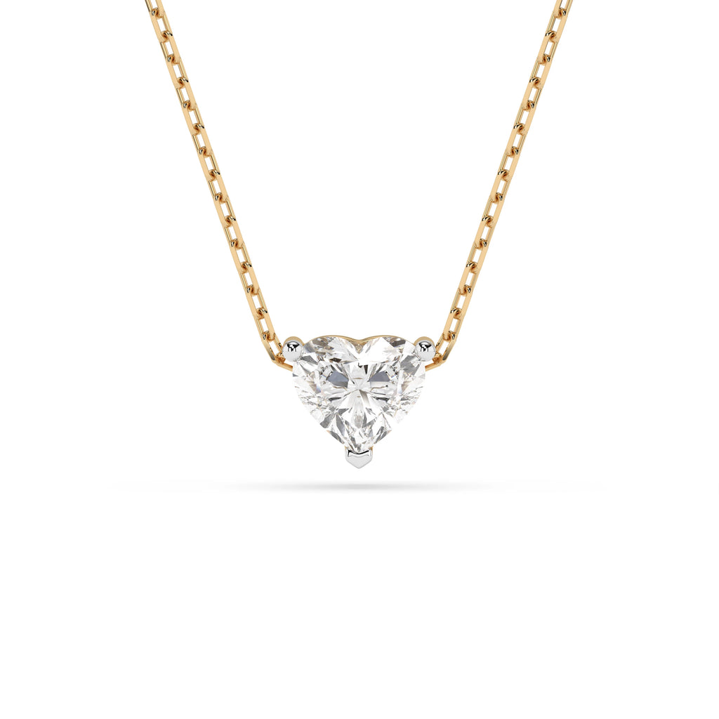 Solitaire Necklace (Heart), 0.3 ct — 104-10066(0.30)HRT