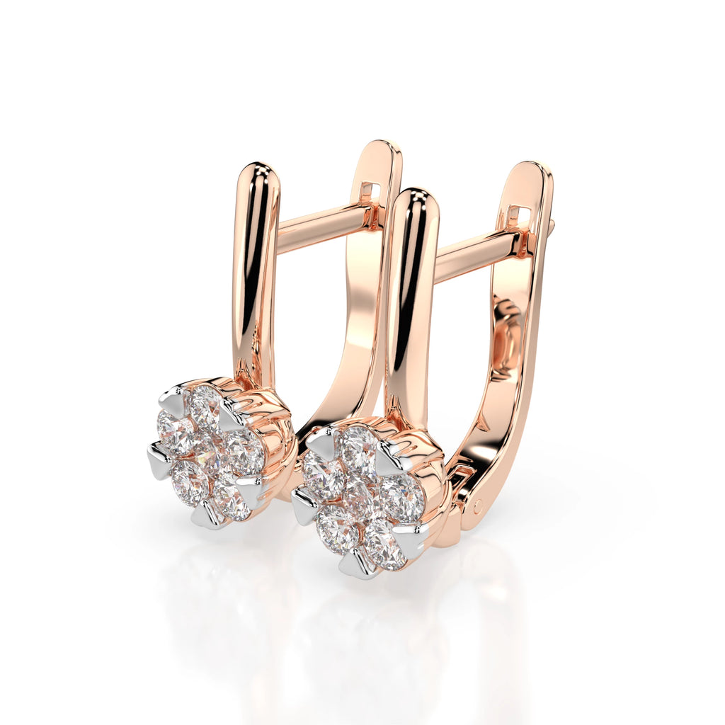 Illusion Earring (Round), 0.12 ct — 102-10015/1(2.5)