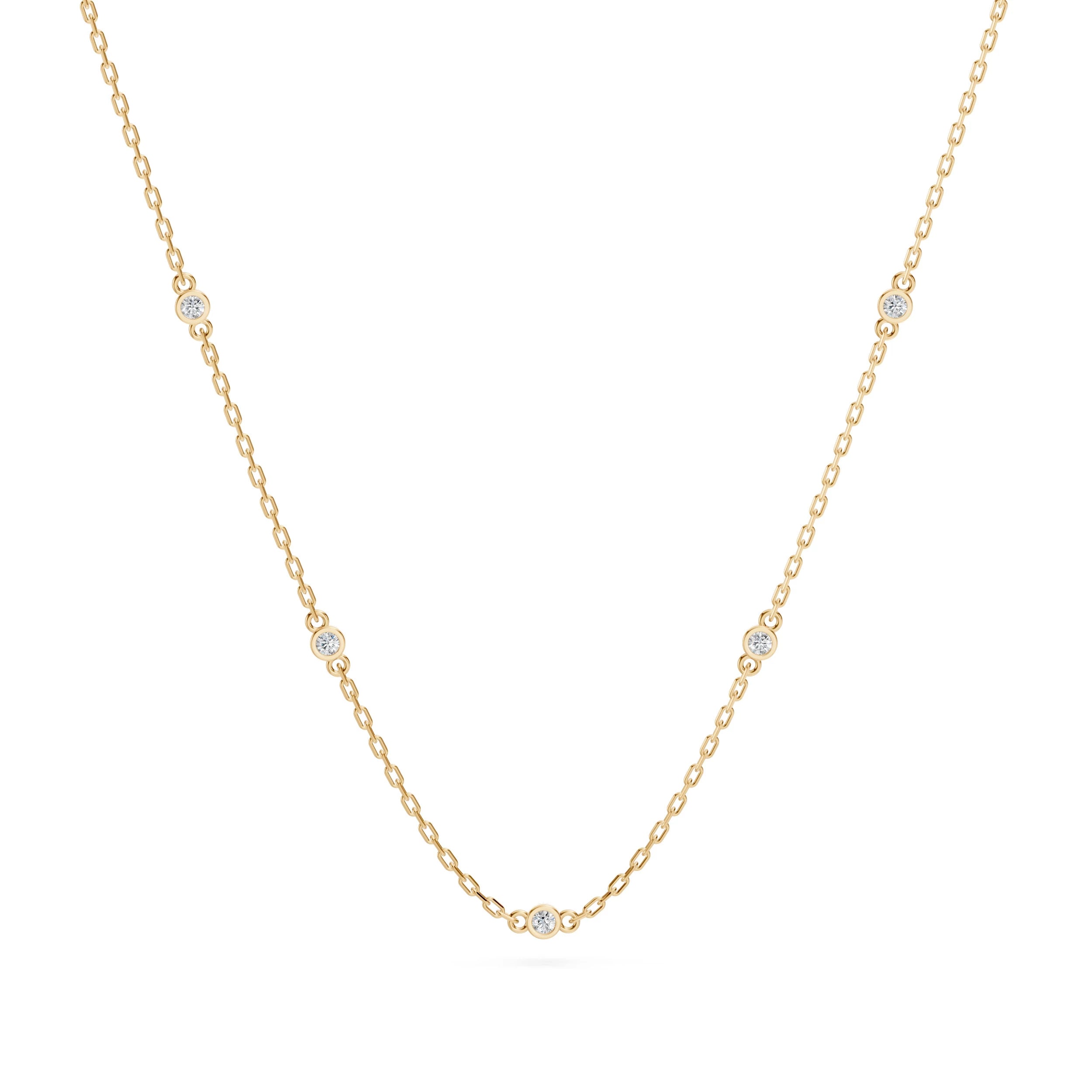 Minimalism Necklace (Round), 0.07 ct — 104-10080/5(1.4)