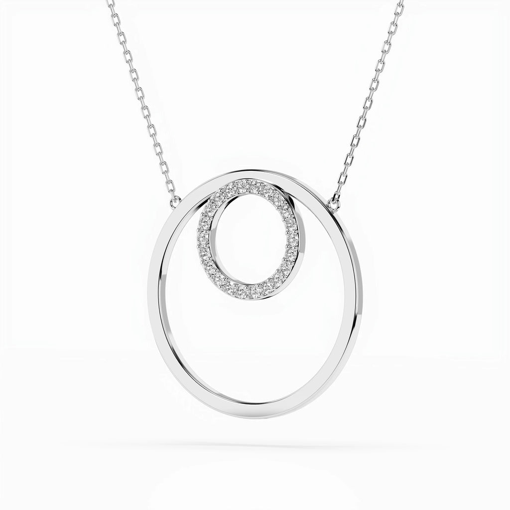 Minimalism Necklace (Round), 0.13 ct — 104-10054