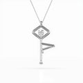 Minimalism Necklace (Round), 0.1 ct — 104-10063