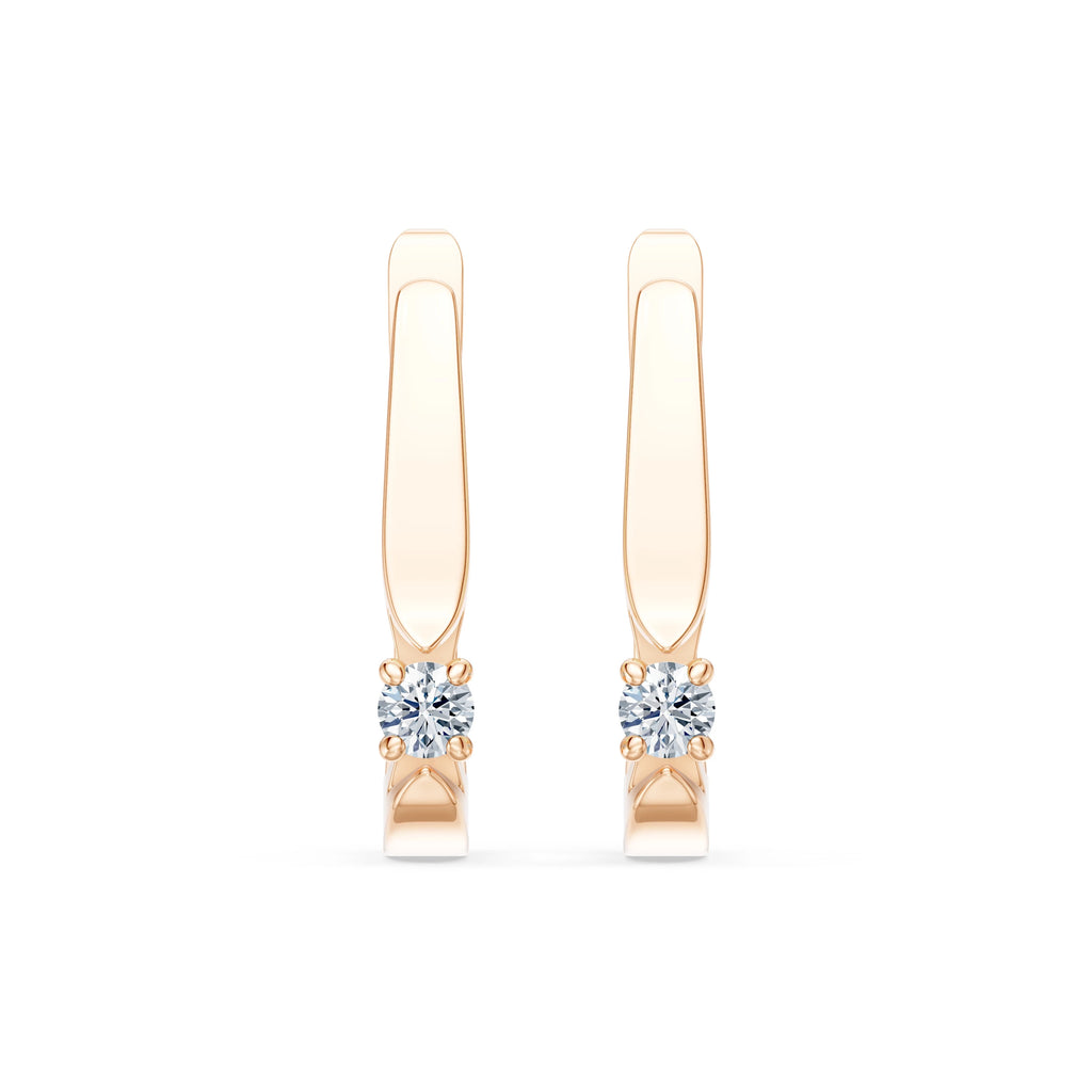 Solitaire English Lock Earring, 0.15 ct — 102-10046(2.7)