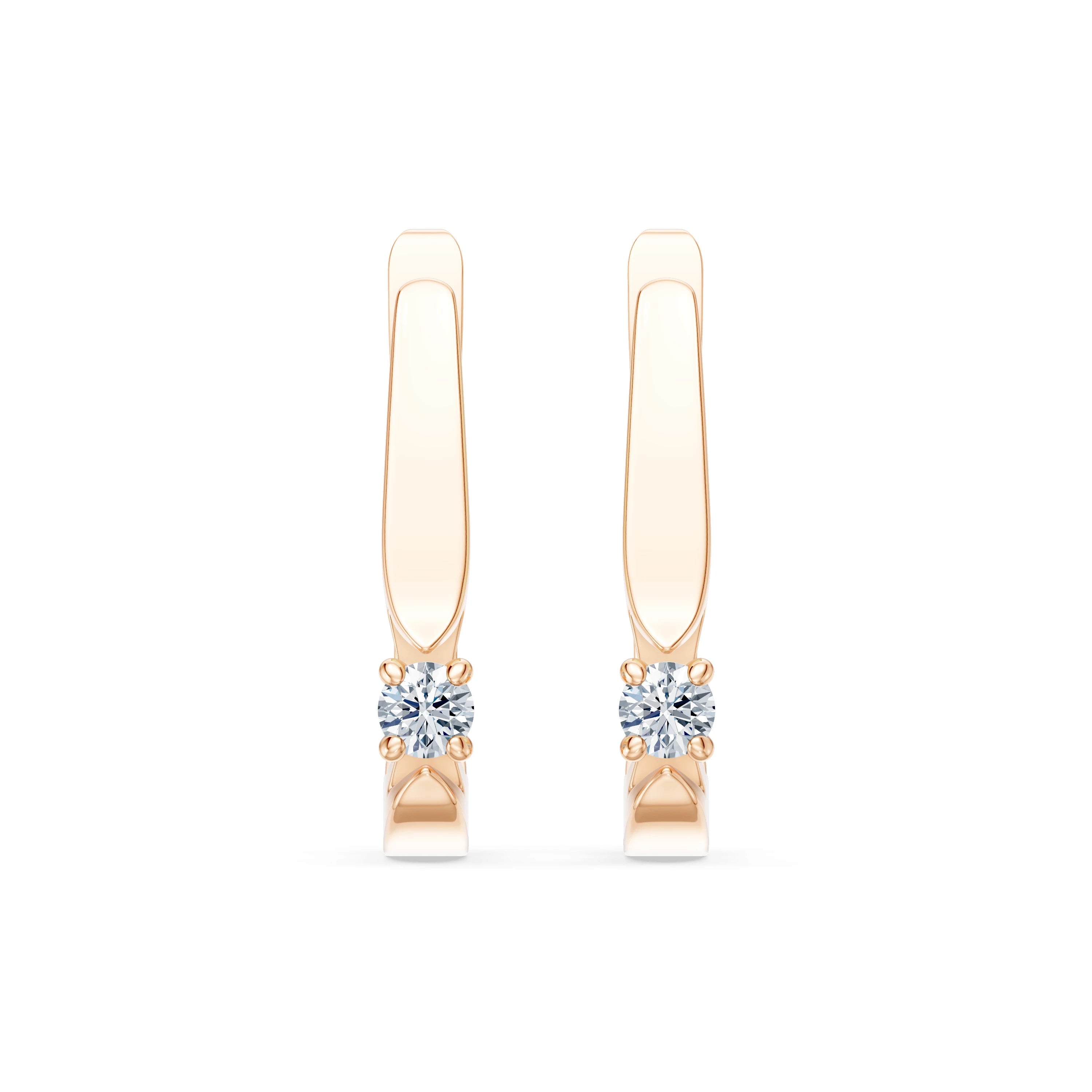 Solitaire English Lock Earring, 0.15 ct — 102-10046(2.7)