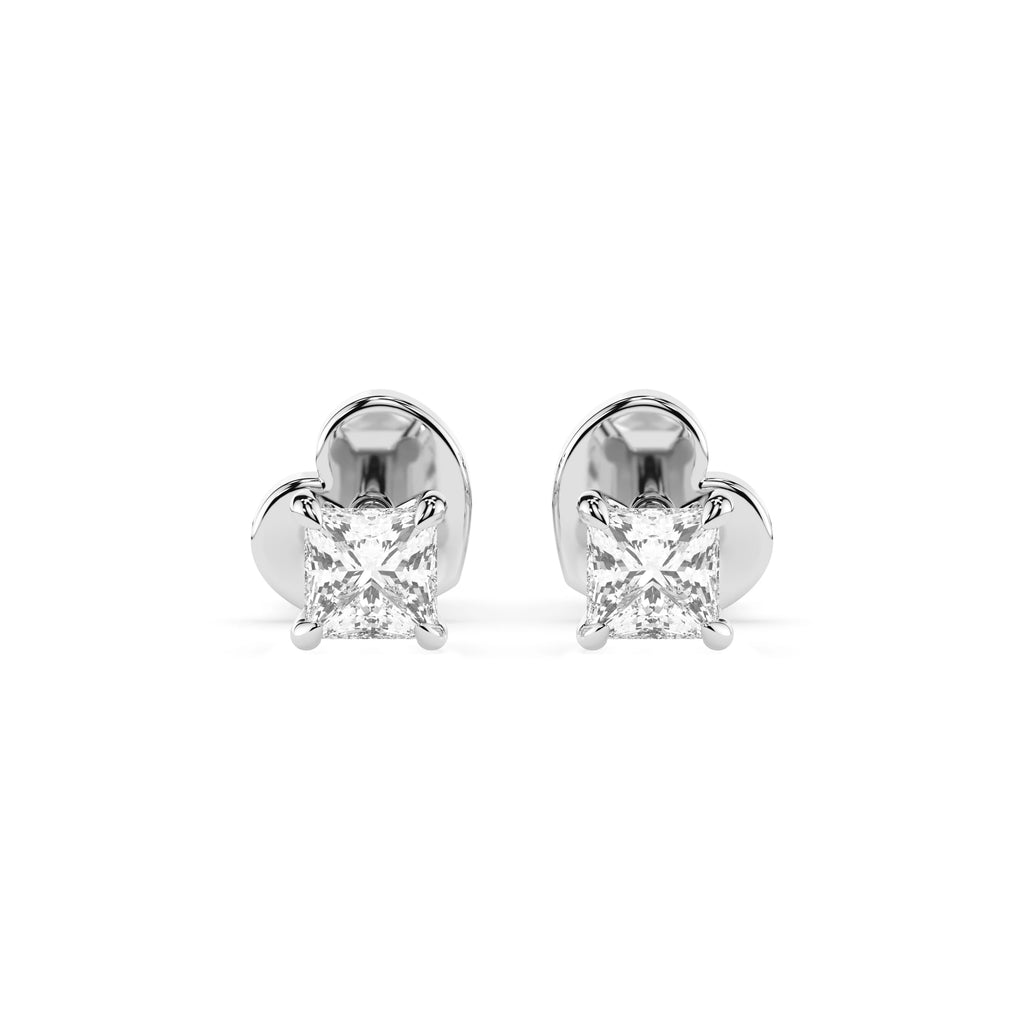 Solitaire Butterfly Earring (Princess), 0.34 ct — 102-10113(3.0)PR