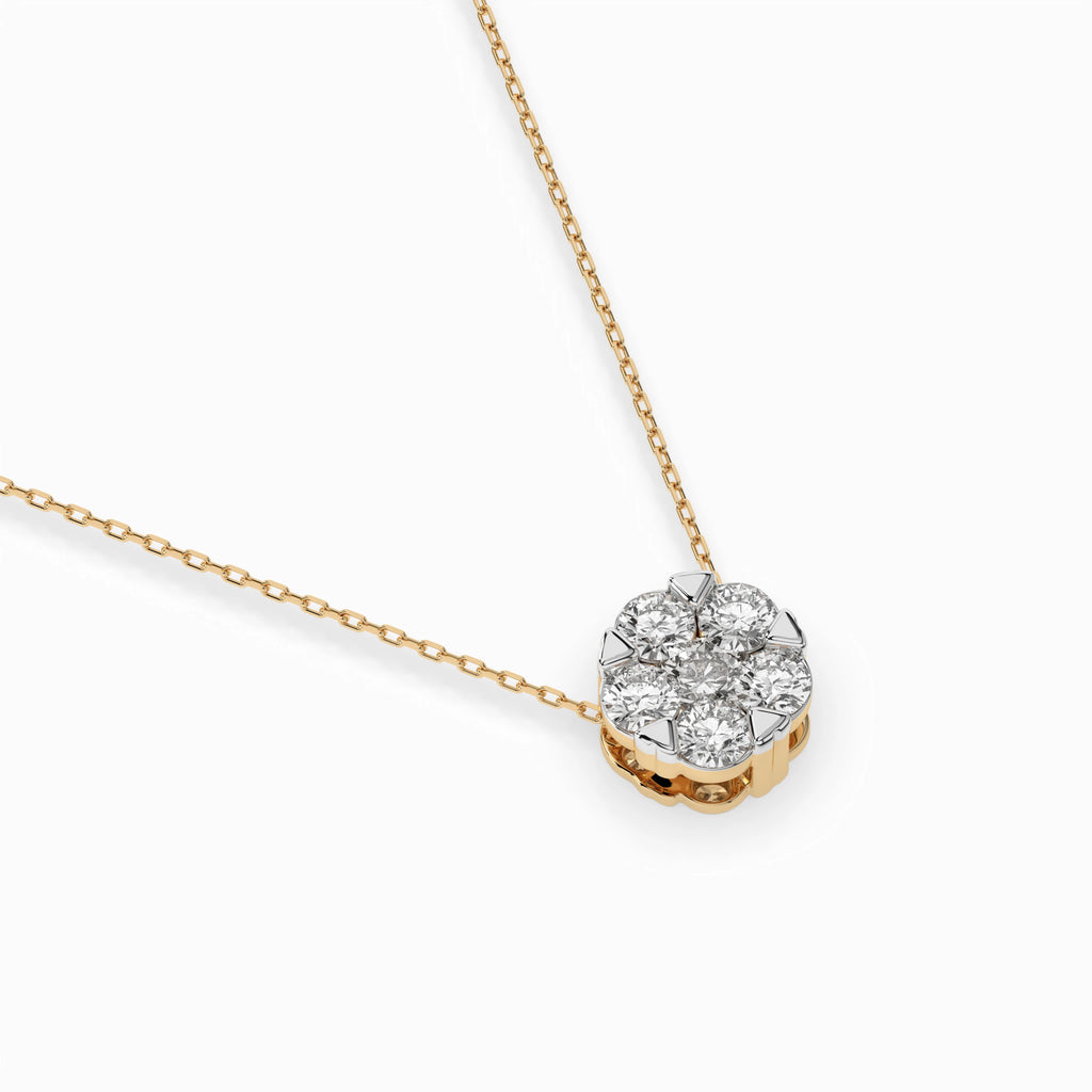 Illusion Necklace (Round), 0.15 ct — 104-10033(3.4)